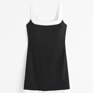 Abercrombie & Fitch Linen-Blend Wide Strap Mini Dress
